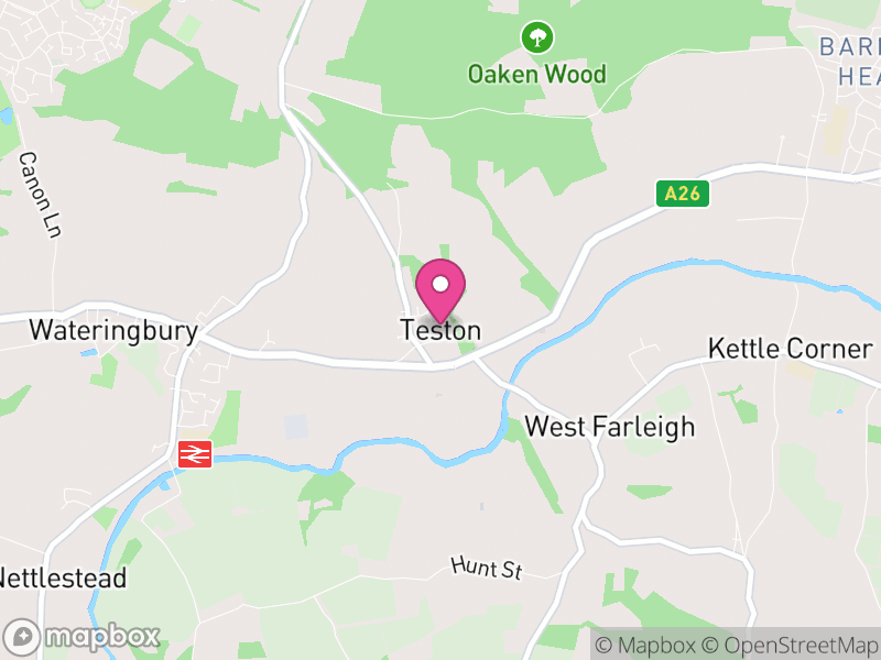Map of Teston, Maidstone
