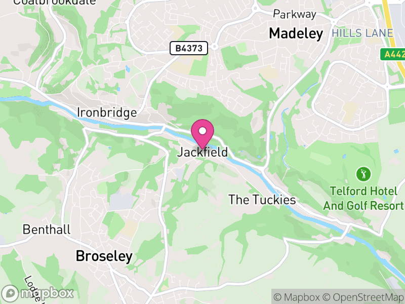 Map of The Gorge, Telford and Wrekin