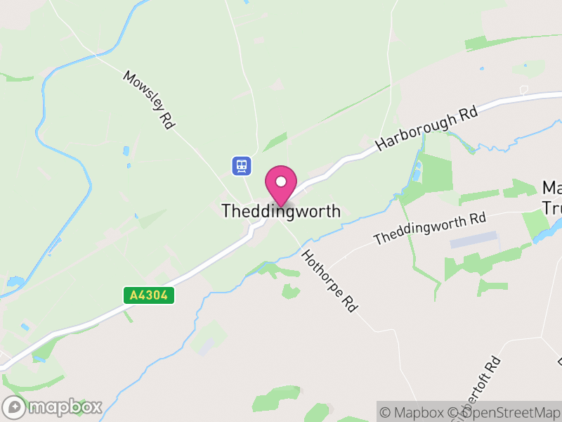 Map of Theddingworth, Harborough