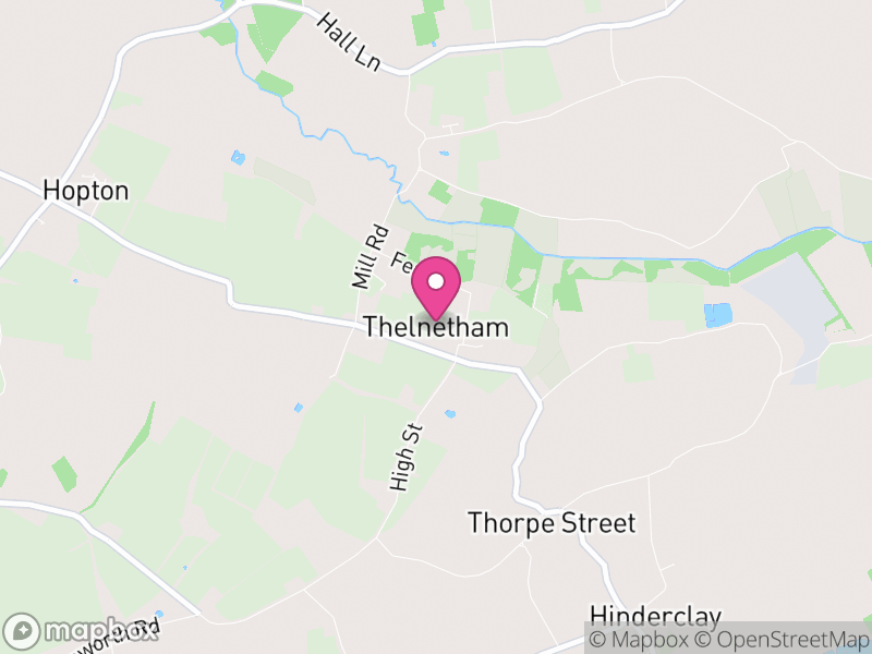 Map of Thelnetham, West Suffolk