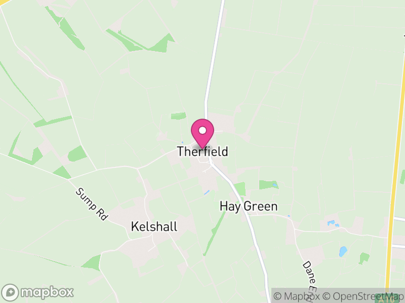 Map of Therfield, North Hertfordshire