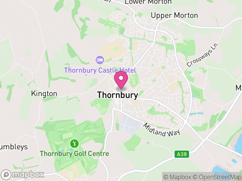 Map of Thornbury, South Gloucestershire
