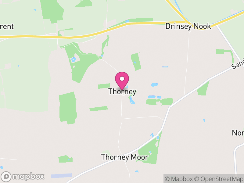 Map of Thorney, Newark and Sherwood