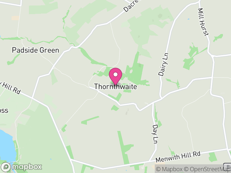 Map of Thornthwaite with Padside, North Yorkshire