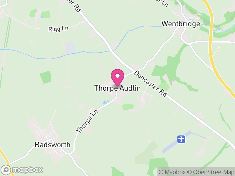 Map of Thorpe Audlin, Wakefield