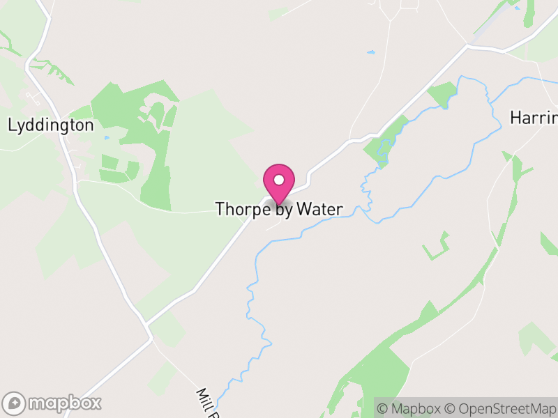 Map of Thorpe by Water, Rutland