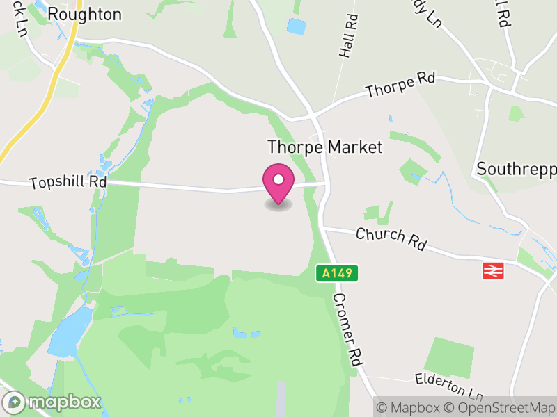 Map of Thorpe Market, North Norfolk