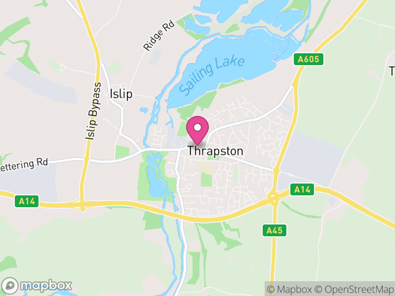 Map of Thrapston, North Northamptonshire