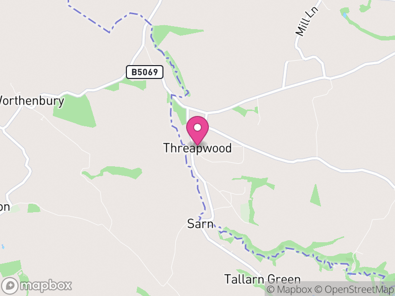 Map of Threapwood, Cheshire West and Chester