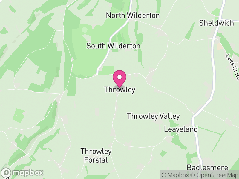Map of Throwley, Swale