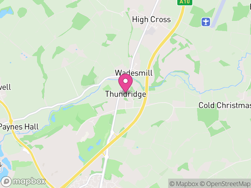 Map of Thundridge, East Hertfordshire