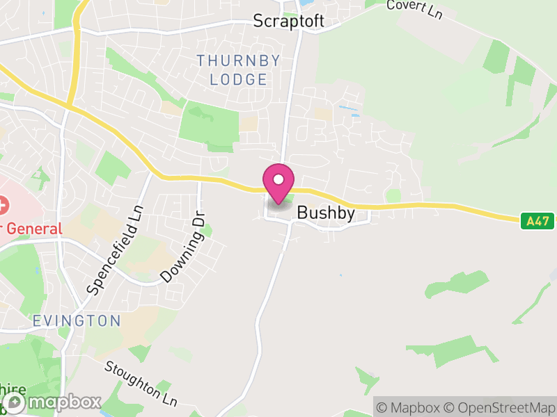 Map of Thurnby and Bushby, Harborough