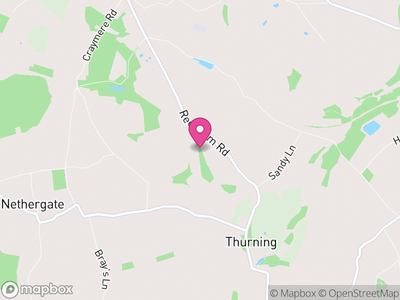 Map of Thurning, North Norfolk