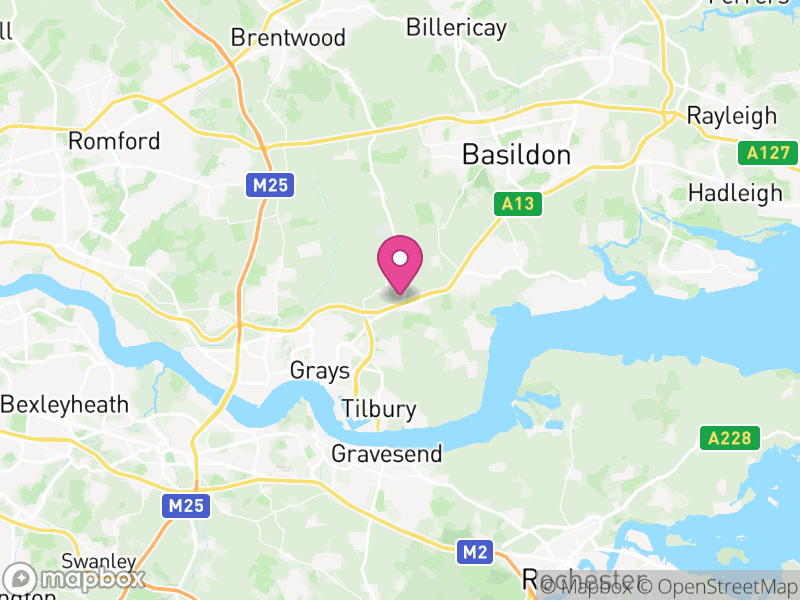 Map of Thurrock, England