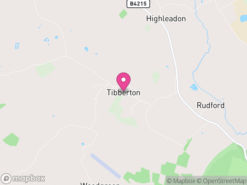 Map of Tibberton, Forest of Dean