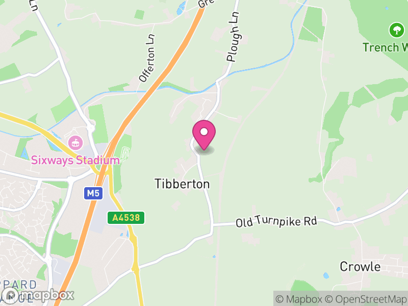 Map of Tibberton, Wychavon