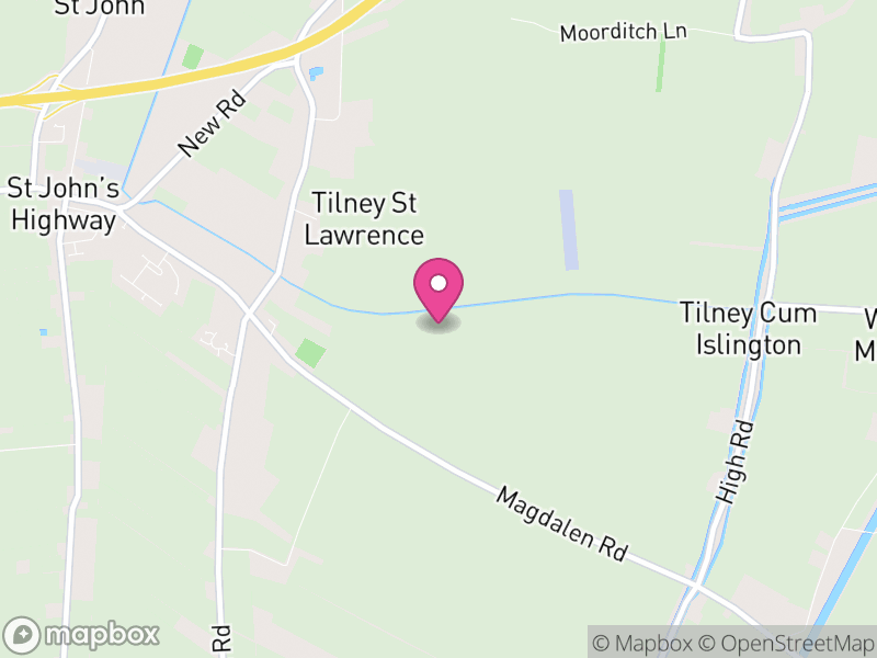 Map of Tilney St. Lawrence, King's Lynn and West Norfolk