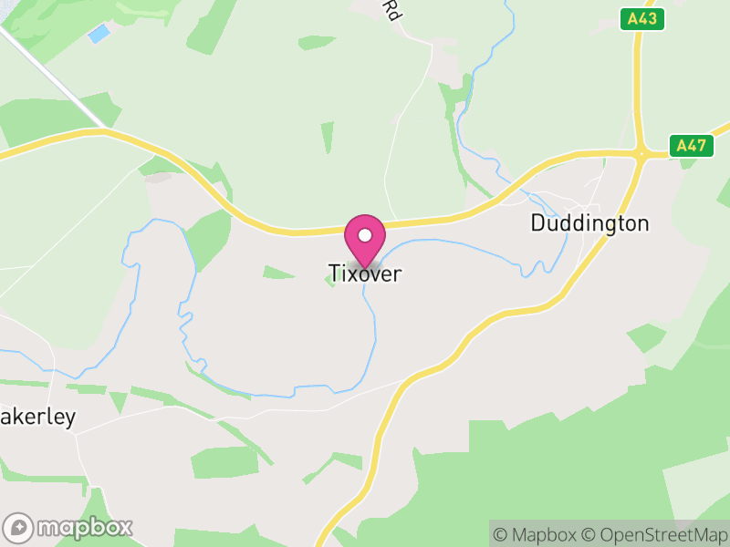 Map of Tixover, Rutland