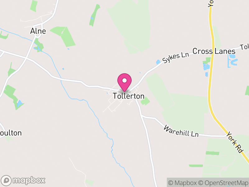 Map of Tollerton, North Yorkshire