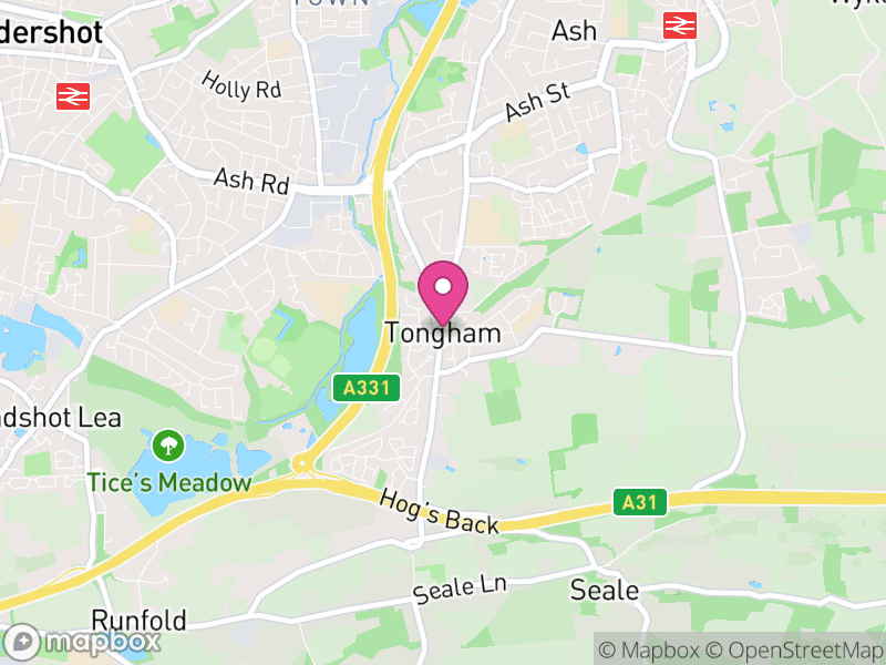 Map of Tongham, Guildford