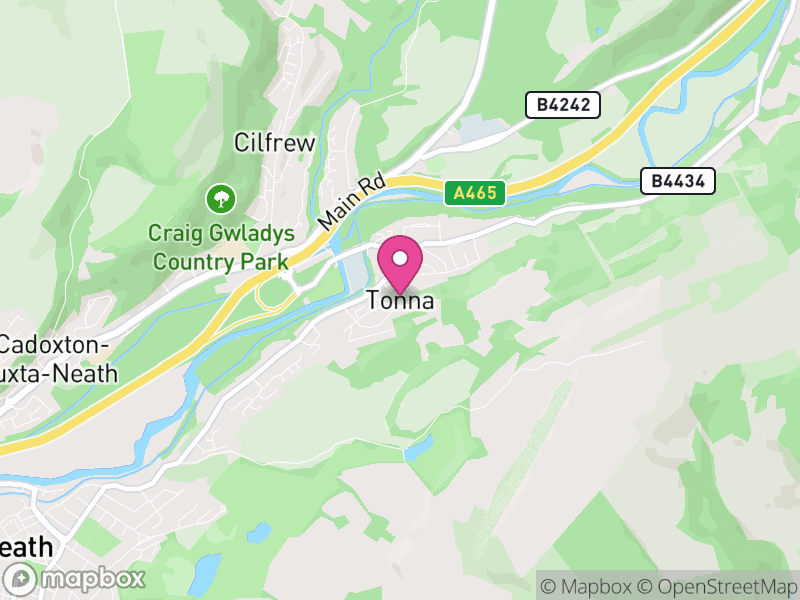 Map of Tonna, Neath Port Talbot