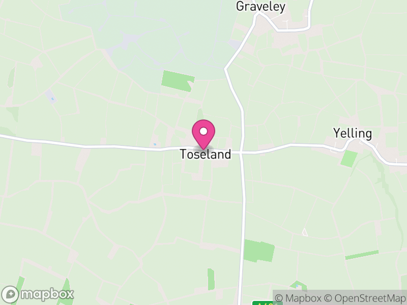 Map of Toseland, Huntingdonshire