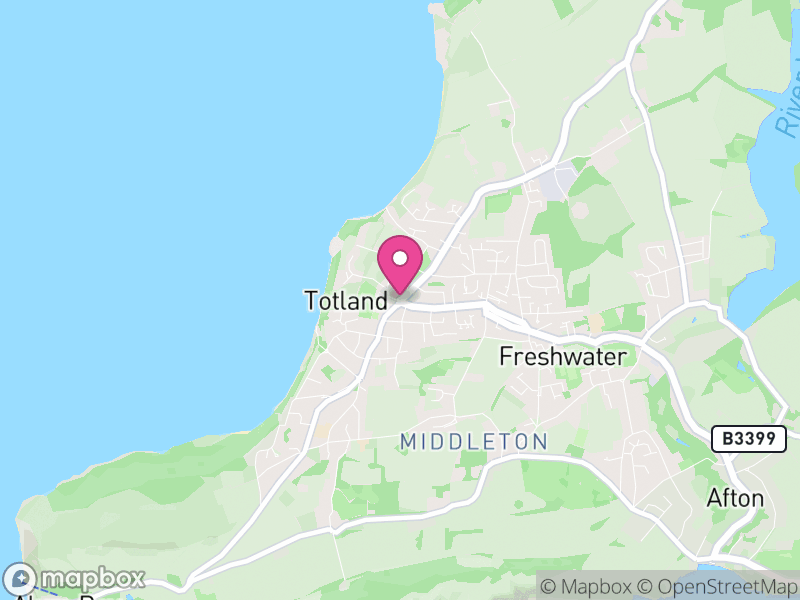 Map of Totland, Isle of Wight