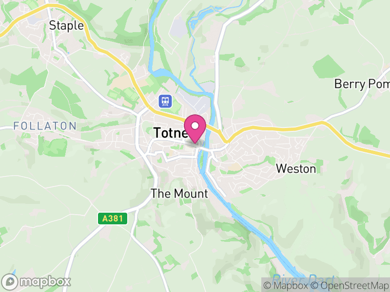 Map of Totnes, South Hams