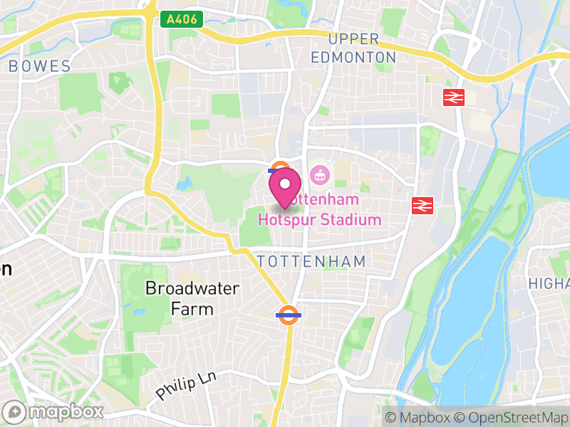 Map of Tottenham