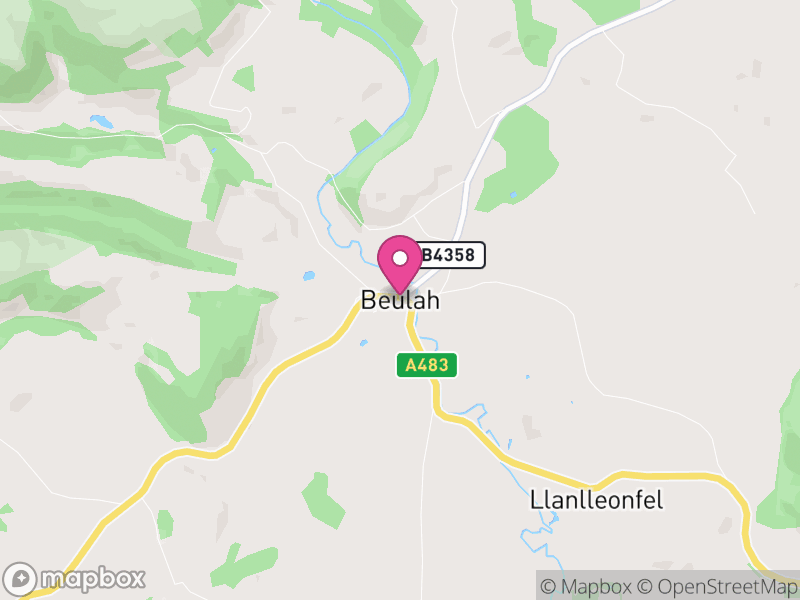 Map of Treflys, Powys