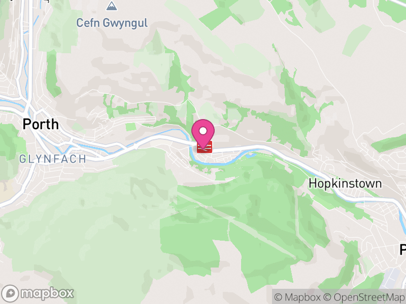 Map of Trehafod, Rhondda Cynon Taf