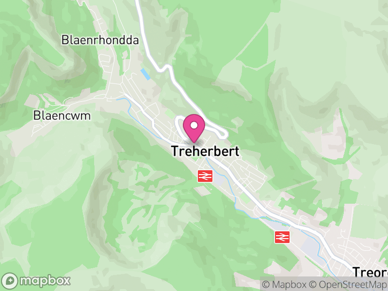 Map of Treherbert, Rhondda Cynon Taf