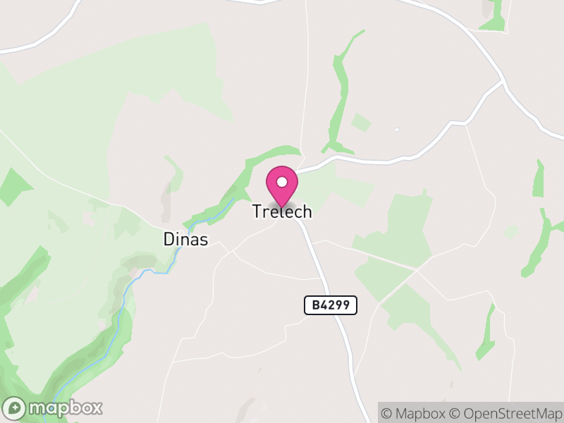 Map of Trelech, Sir Gaerfyrddin / Carmarthenshire