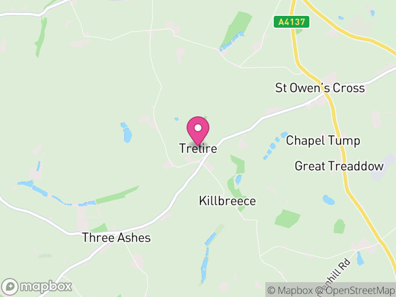 Map of Tretire with Michaelchurch, Herefordshire