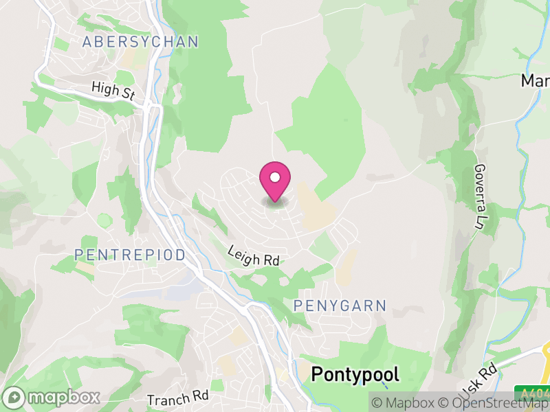 Map of Trevethin, Torfaen