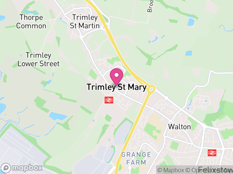 Map of Trimley St Mary, East Suffolk