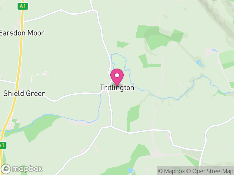Map of Tritlington and West Chevington, Northumberland