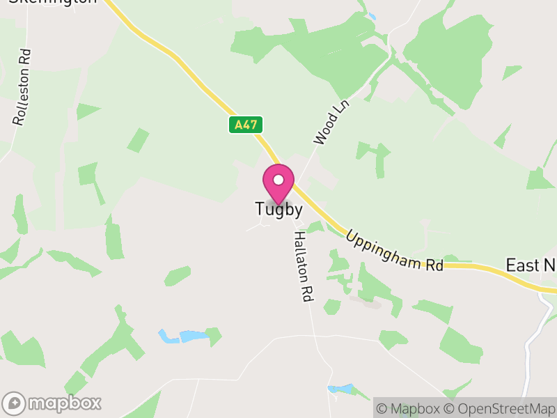 Map of Tugby and Keythorpe, Harborough