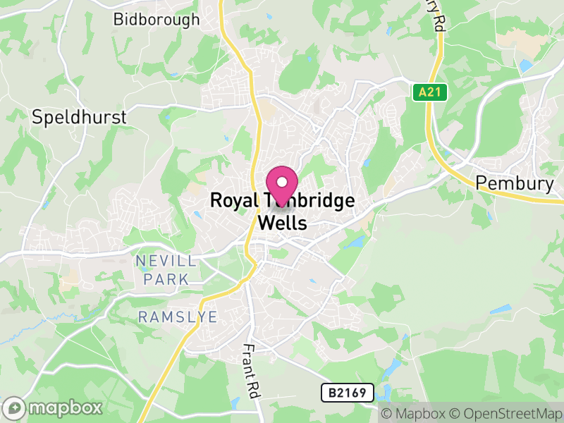 Map of Tunbridge Wells, Kent