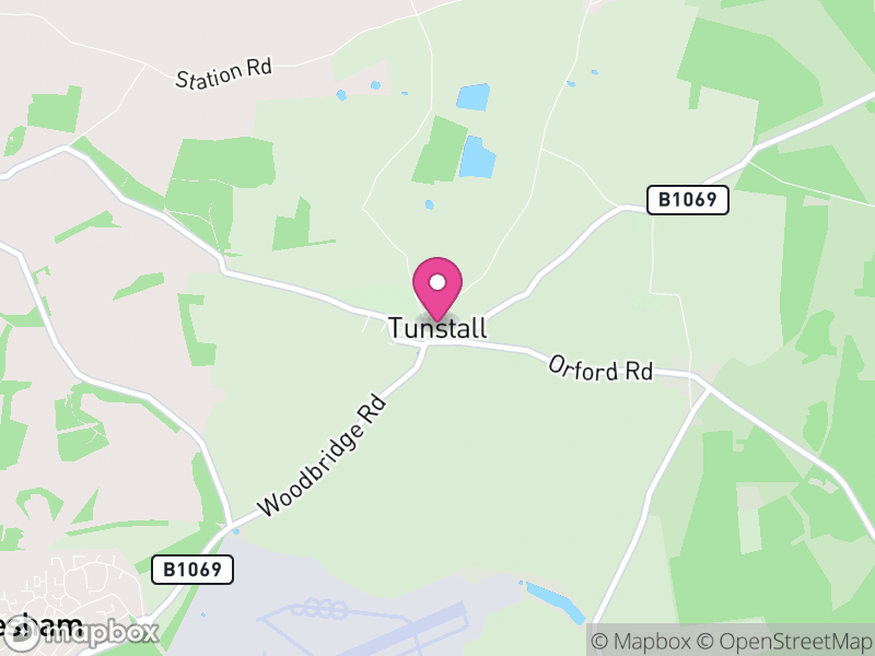 Map of Tunstall, East Suffolk