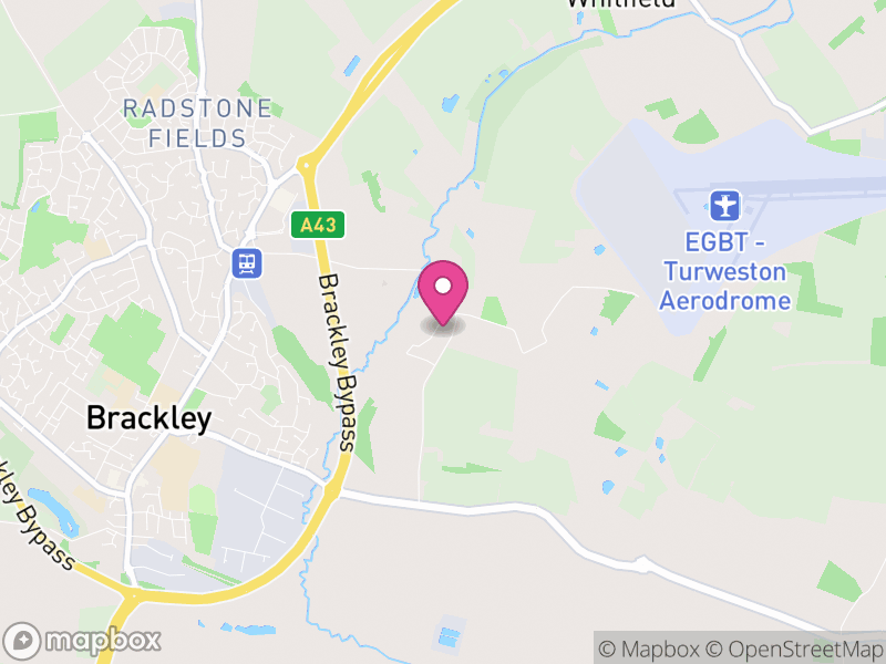 Map of Turweston, Buckinghamshire