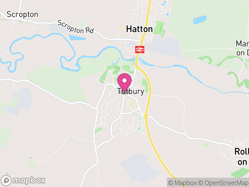 Map of Tutbury, East Staffordshire