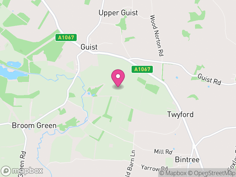 Map of Twyford, Breckland