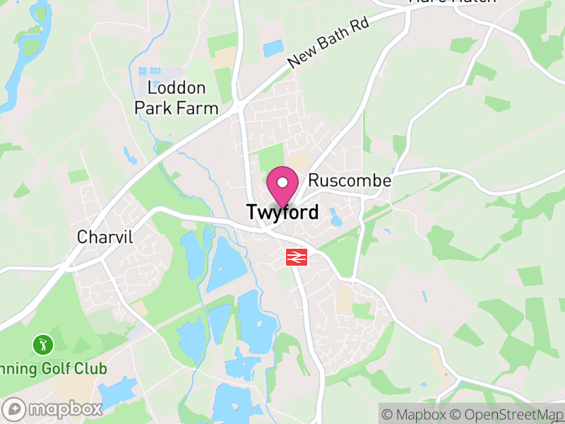 Map of Twyford, Wokingham