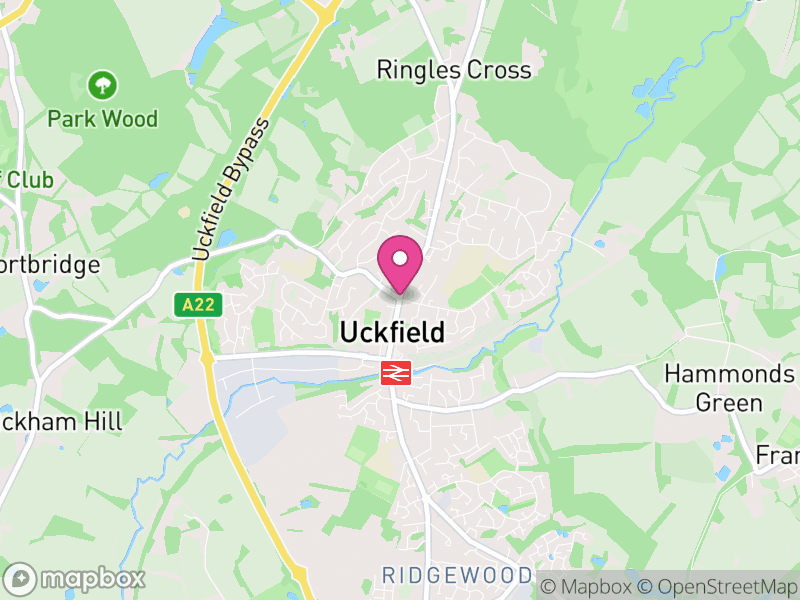 Map of Uckfield, Wealden