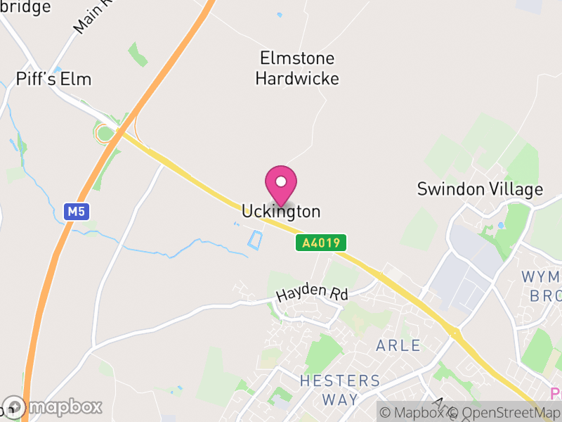 Map of Uckington, Tewkesbury