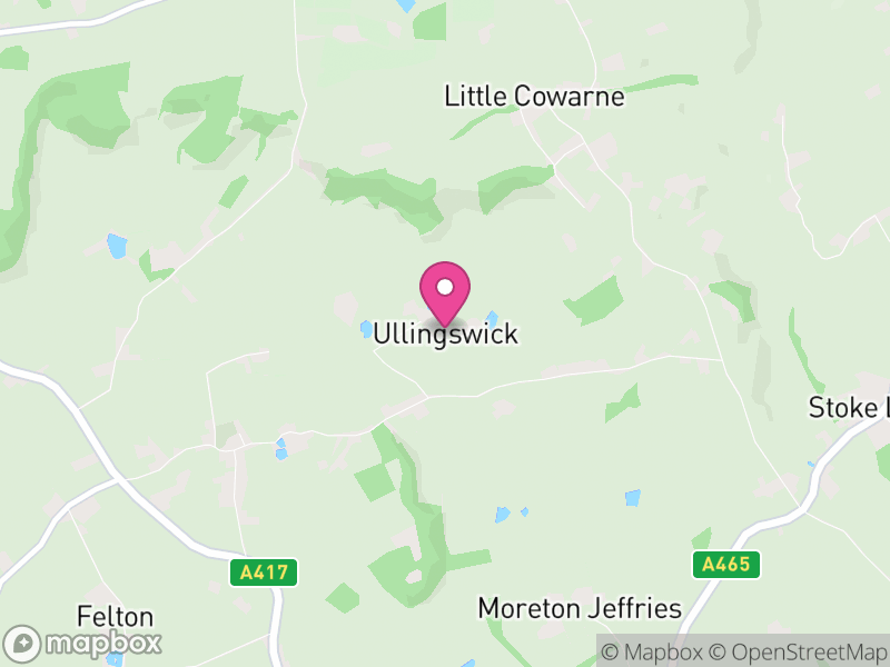 Map of Ullingswick, Herefordshire