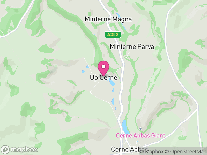 Map of Up Cerne, Dorset