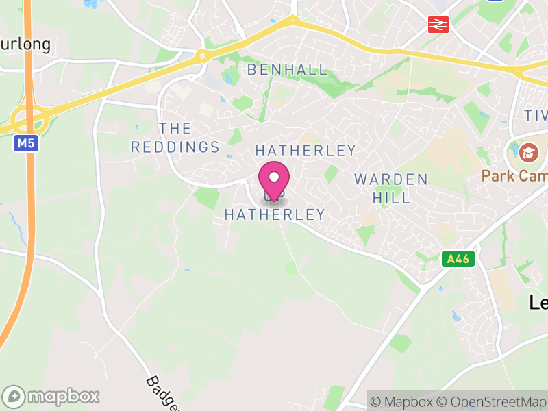 Map of Up Hatherley, Cheltenham