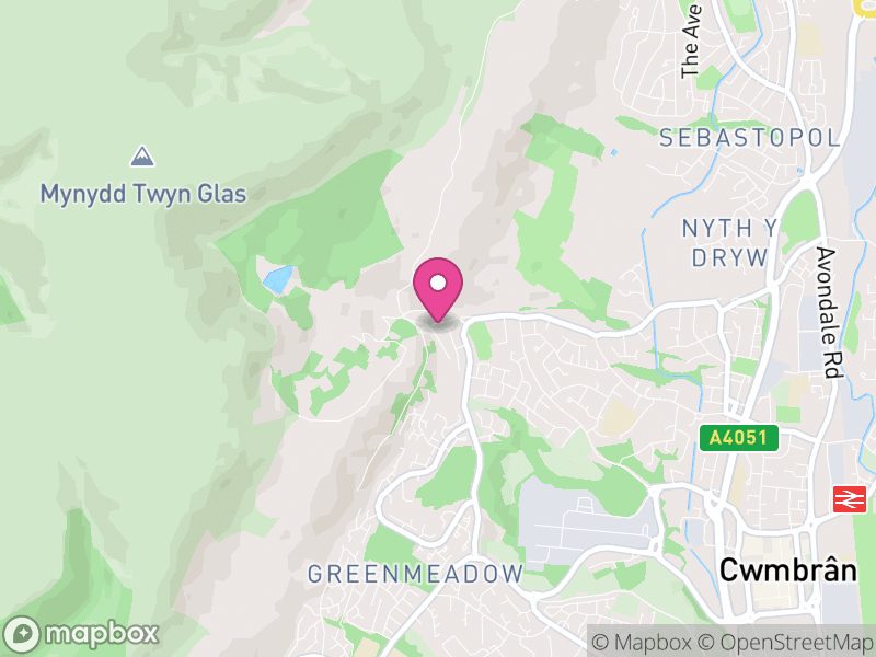 Map of Upper Cwmbran, Torfaen